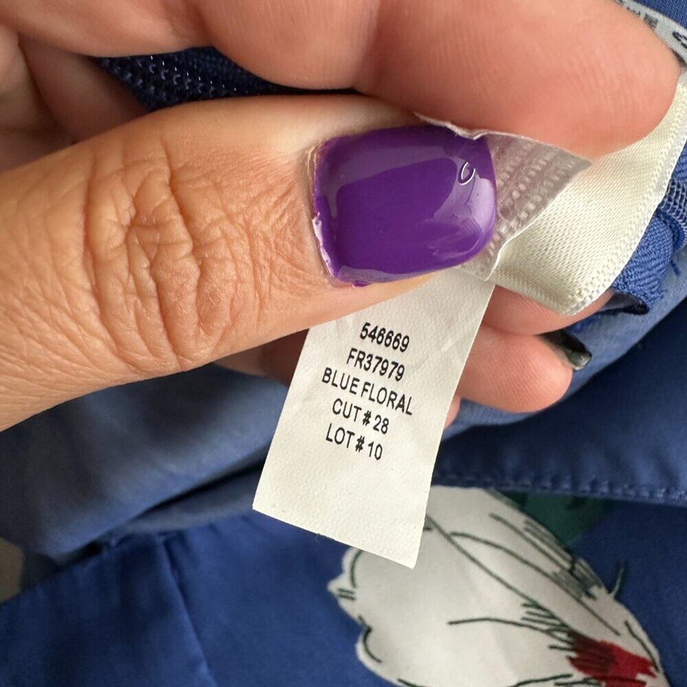 a new day - Blue Floral Sleeveless Jumpsuit - Picture 7 of 8
